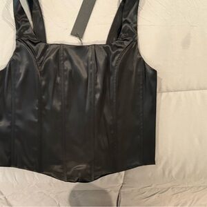 Elegant Black Satin Women's Top